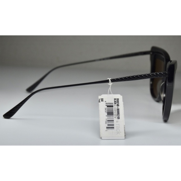BOTTEGA VENETA NWT BV0074S 002 BLACK BROWN CAT EYE SUNGLASSES. 53mm main image 7